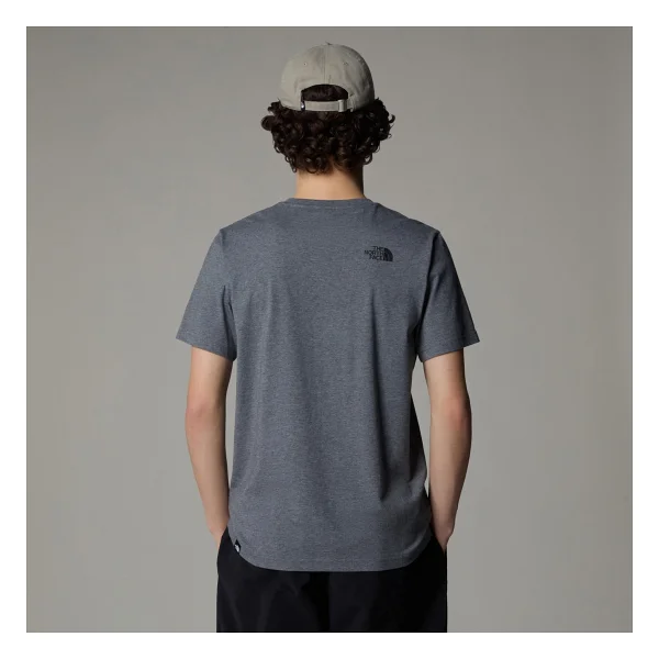 The North Face Simple Dome Nf0a87ngdyy1 Gri Kısa Kollu Bisiklet Yaka Erkek Tişört - Görsel 3