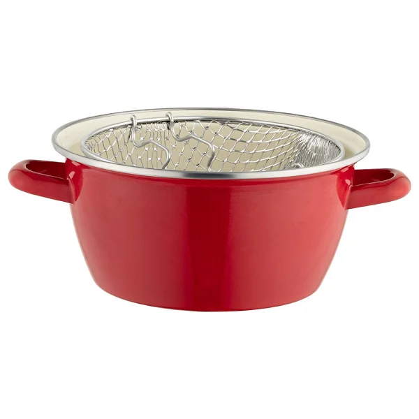 Madame Coco Salentino Kırmızı 22 Cm Kızartma Tenceresi - Görsel 9