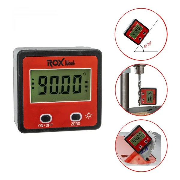 Rox Wood Rox0095 Dijital Mıknatıslı Açı Ölçer - Görsel 2