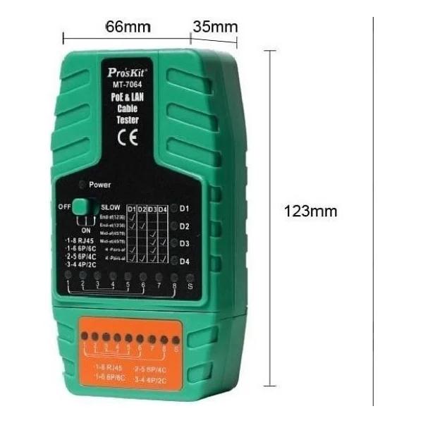 Proskit Mt-7064 Ağ Kablo Test Cihazı - Görsel 4