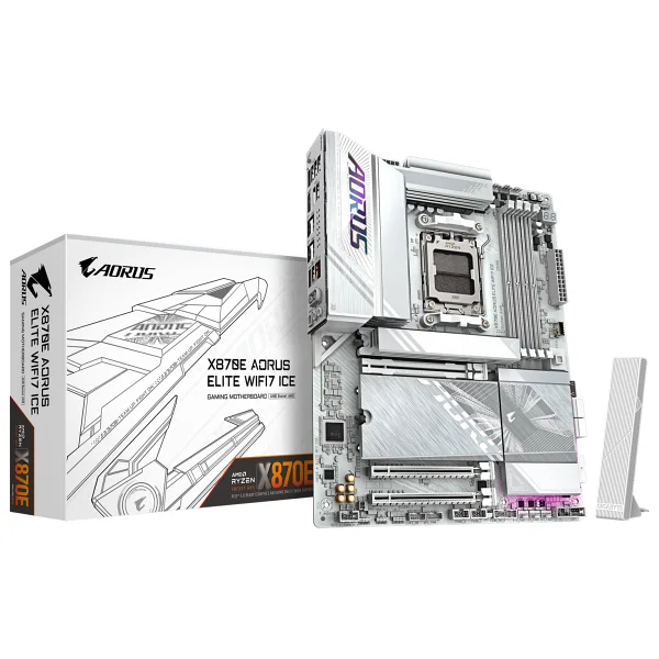 Gigabyte X870e Aorus Elite Wıfı7 Ice AMD Am5 DDR5 Atx Anakart - Görsel 4