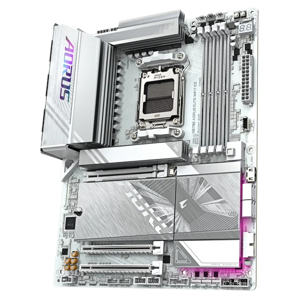 Gigabyte X870e Aorus Elite Wıfı7 Ice AMD Am5 DDR5 Atx Anakart - Görsel 2