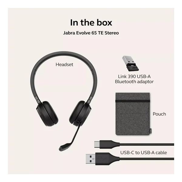 Jabra Evolve 65 Te Stereo Ms Kablosuz Çağrı Merkezi Kulaklığı - Görsel 2