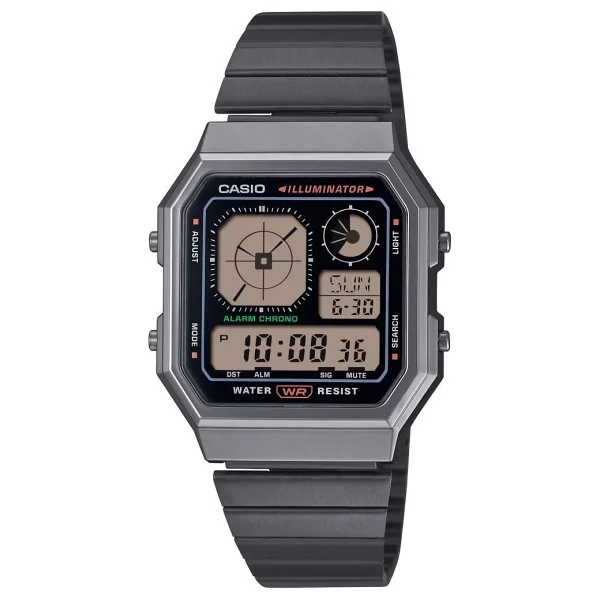 Casio Standart A130wegg-1adf Siyah-Gri Kol Saati - Görsel 4