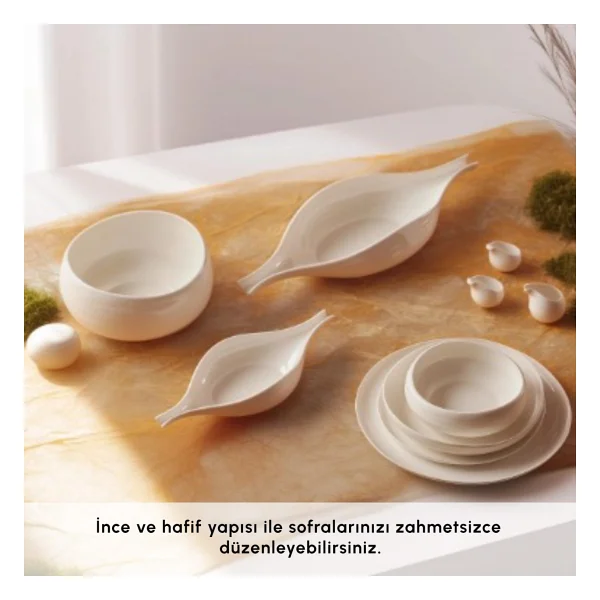 Karaca Earth Collection Clay 55 Parça 12 Kişilik Yemek Takımı - Görsel 8
