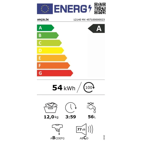 Arçelik 12140 Mx 1400 Devir 12 Kg Çamaşır Makinesi - Görsel 10