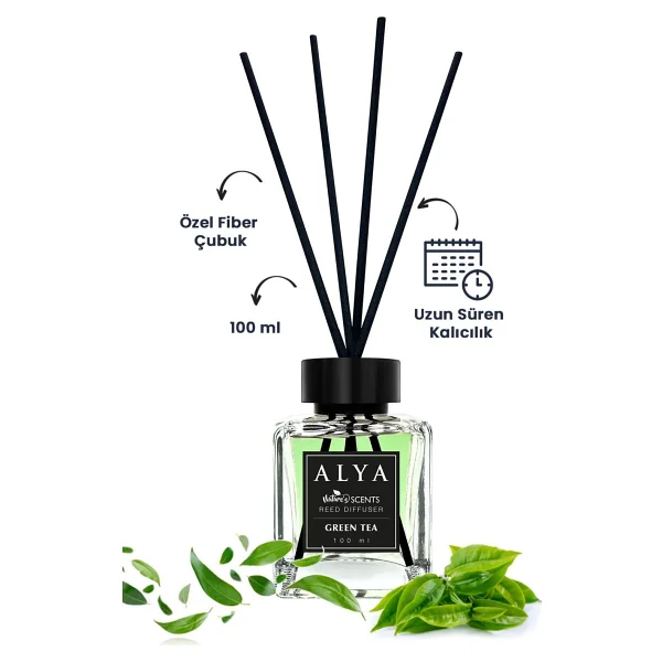 Alya Alya Nature's Scents Green Tea Bambu Çubuklu Oda Kokusu - Yeşilçay Kokusu - Görsel 3
