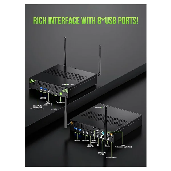 Gmktec K10 İ9-13900hk 32 GB 1 TB SSD Iris Xe Graphics Mini PC - Görsel 2