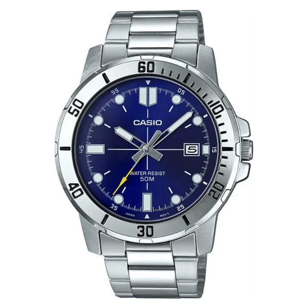 Casio Standart Mtp-Vd01d-2evudf Çelik Kordon Lacivert Erkek Kol Saati - Görsel 8