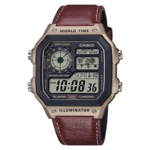 Casio Standart Ae-1200whl-5avdf Deri Kordon Erkek Kol Saati - Görsel 4