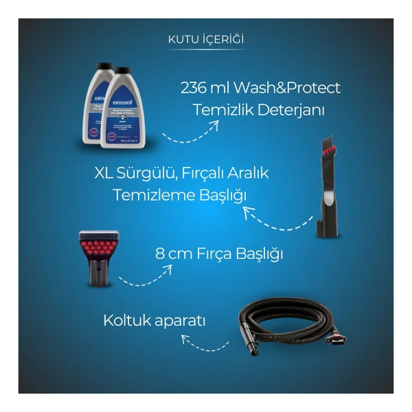 Bissell Proheat 2x Revolution 800 W Halı Ve Koltuk Yıkama Makinesi - Görsel 3