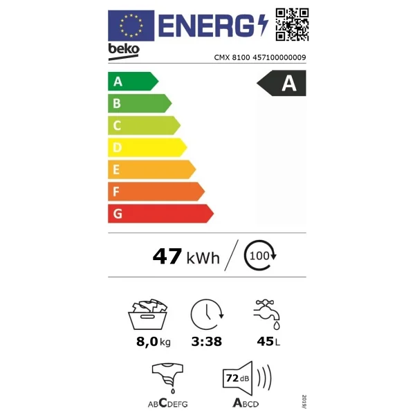 Beko Cmx 8100 1000 Devir 8 Kg Çamaşır Makinesi - Görsel 5