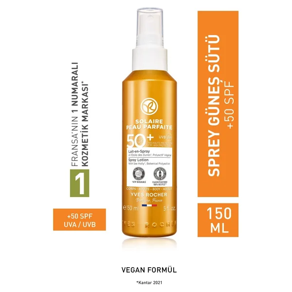 Yves Rocher Solaire Peau Parfaite 50 Faktör Güneşe Karşı Koruyucu Vücut Sütü 150 Ml - Görsel 8