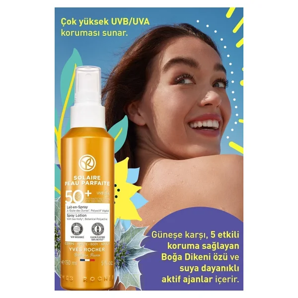 Yves Rocher Solaire Peau Parfaite 50 Faktör Güneşe Karşı Koruyucu Vücut Sütü 150 Ml - Görsel 2
