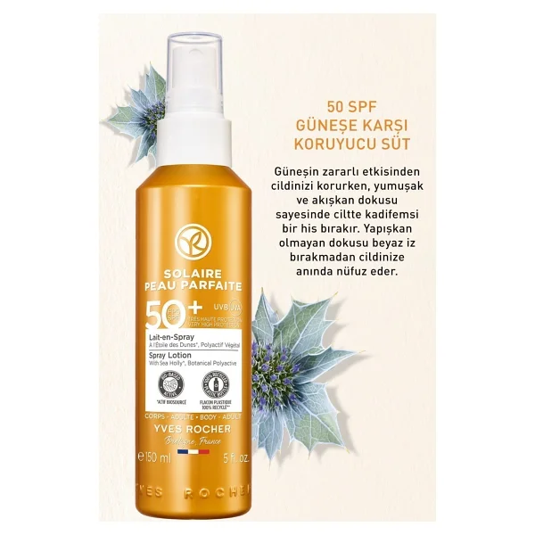 Yves Rocher Solaire Peau Parfaite 50 Faktör Güneşe Karşı Koruyucu Vücut Sütü 150 Ml - Görsel 5