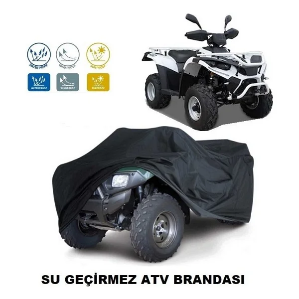 Segway Snarler At6l X 570 Su Geçirmez Kalın Premium Atv Brandası - Siyah - Görsel 6