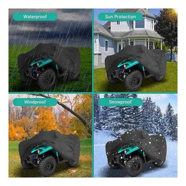 Segway Snarler At6l X 570 Su Geçirmez Kalın Premium Atv Brandası - Siyah - Görsel 4