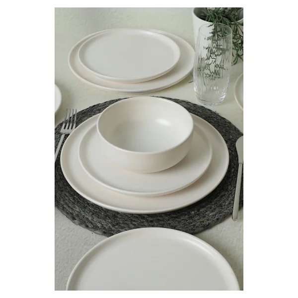 Keramika Nordic Mat Beyaz 18 Parça 6 Kişilik Yemek Takımı - Görsel 9
