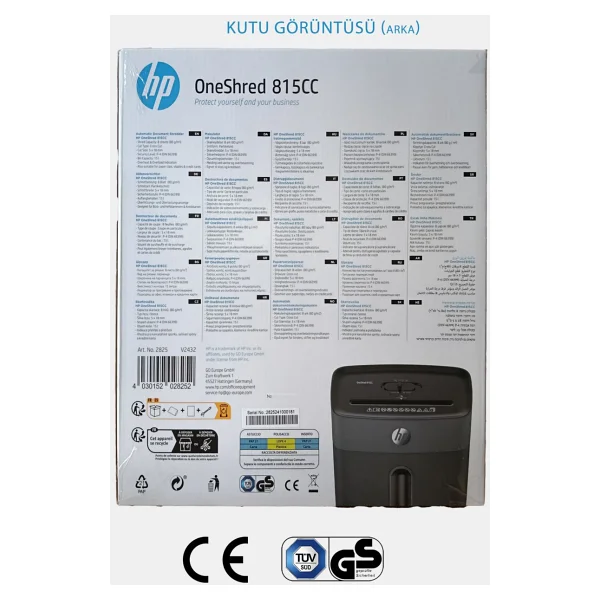 Hp Oneshred 815cc 15 Lt Evrak İmha Makinesi - Görsel 10