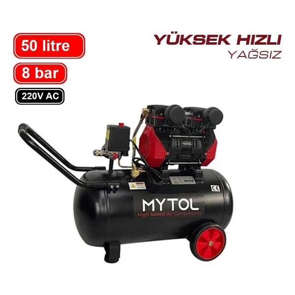 Mytol Myk0501 1.5 Hp Yüksek Hızlı Sessiz 50 Lt Hava Kompresörü - Görsel 4