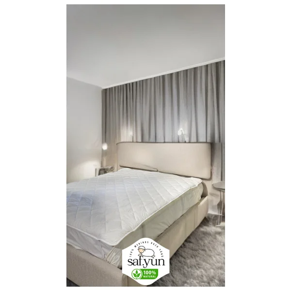 Saf Yün Merinos Kuzu Yünü Yıkanabilir Yatak Pedi,Şiltesi Konforlu Ve Sağlıklı (160/200) - 160 X 200 Cm - Görsel 4