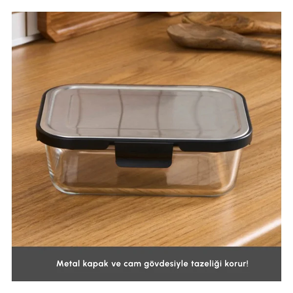 Karaca Vera Metal Kapaklı 1500 Ml Cam Saklama Kabı - Görsel 4