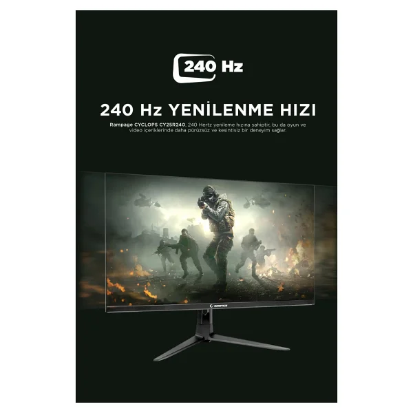 Rampage Cyclops Cy25r240 25" 1 Ms Full HD 240 Hz Oyuncu Monitörü - Görsel 10