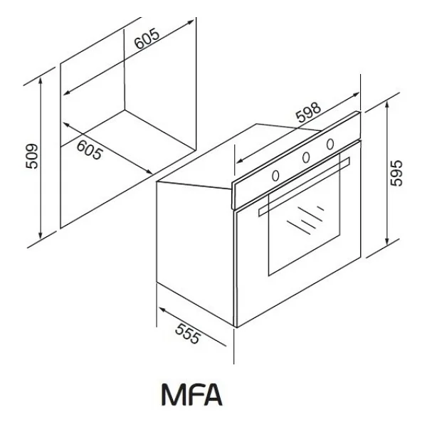 Alveus MFA 604 Beyaz Ankastre Fırın - Görsel 5