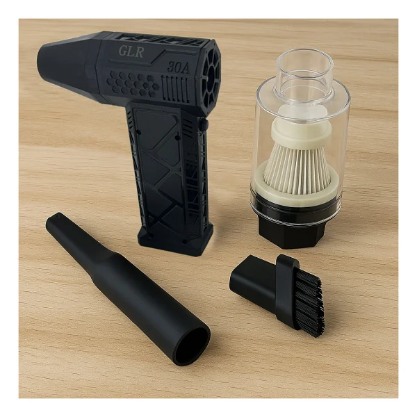 130000 Rpm Mini Turbo Jet Hava Üfleyici Süpürge 2in1 Araba, Klavye Temizle, Mangal Veya Serinleme Taşınabilir Mini Fan El Tipi 4 Modlu Fan Seviyesi Şarj Edilebilir 4000mah Fzm-01 - Görsel 2
