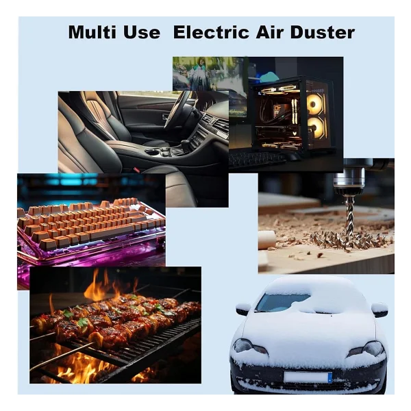 130000 Rpm Mini Turbo Jet Hava Üfleyici Süpürge 2in1 Araba, Klavye Temizle, Mangal Veya Serinleme Taşınabilir Mini Fan El Tipi 4 Modlu Fan Seviyesi Şarj Edilebilir 4000mah Fzm-01 - Görsel 3
