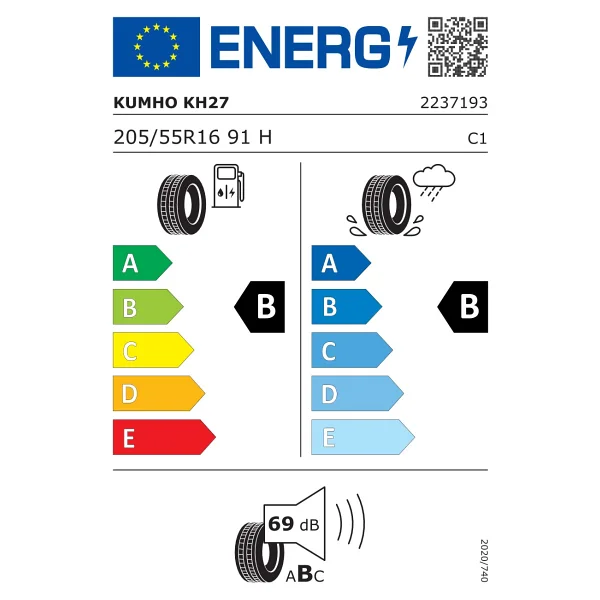 Kumho Ecowing Es31 205/55 R16 91h Yaz Lastiği - 2026 - Görsel 5
