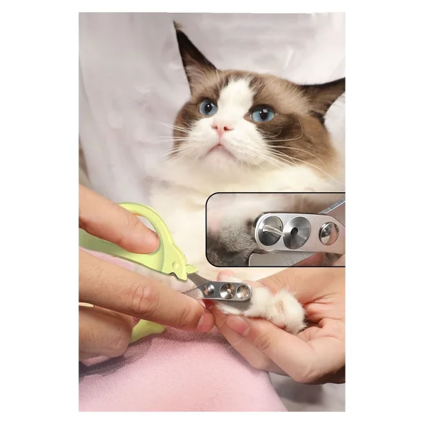 Çelik Uçlu Çift Delikli Yeşil Kedi Tırnak Makası Cın821ys - Görsel 3