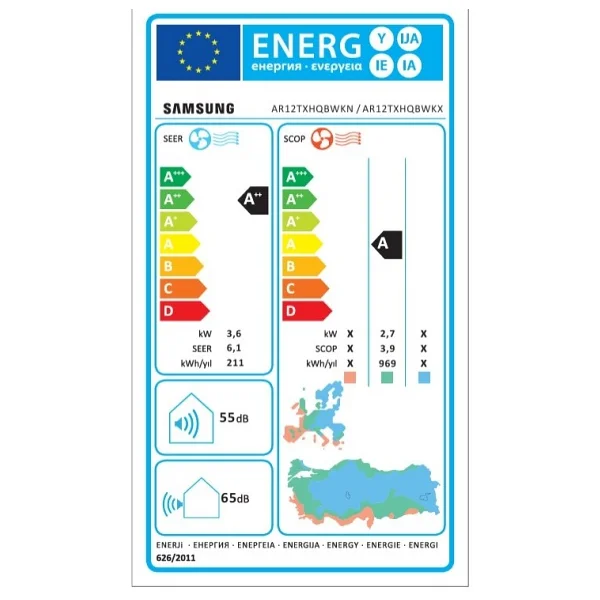 Samsung Ar35 White Ar12txhqbwk A++ 12000 Btu Inverter Duvar Tipi Klima - Görsel 5