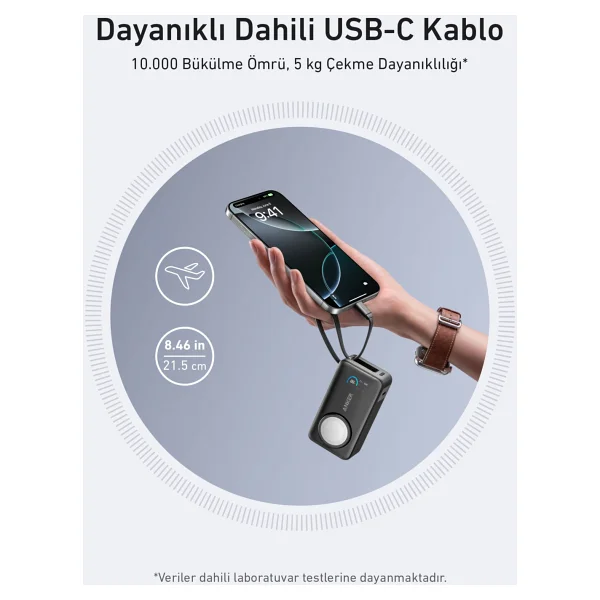 Anker Maggo A1657 10000 mAh Hızlı Şarj Powerbank - Görsel 5