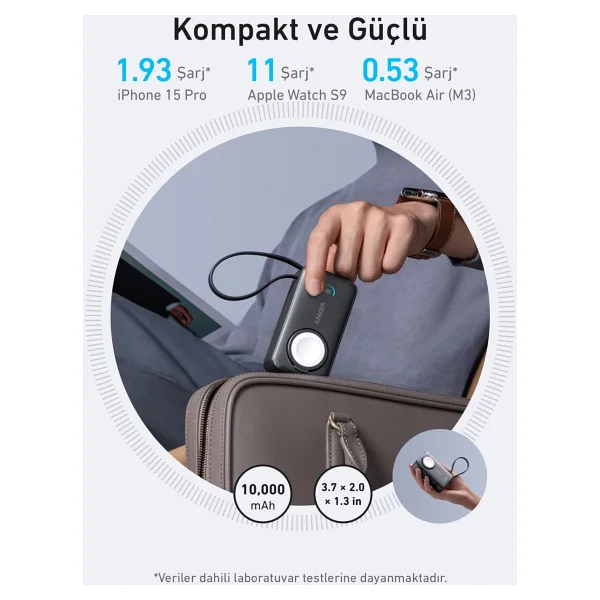 Anker Maggo A1657 10000 mAh Hızlı Şarj Powerbank - Görsel 7