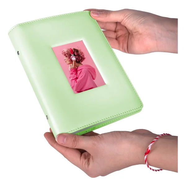 Nobbystar Instax 193 Fotoğraf Kapasiteli Pembe Polakart Pencereli Fotoğraf Albümü - 6x9cm - Görsel 6