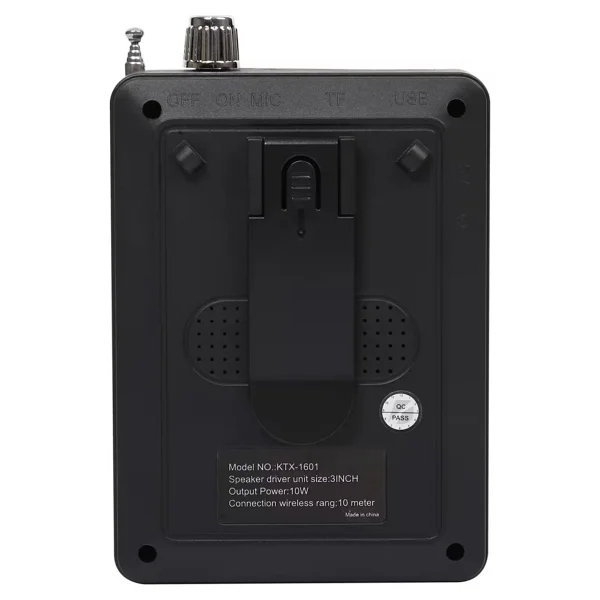 Subzero Ktx 1601 Mikrofonlu Rehber Öğretmen Amfisi USB/Tf/Aux Fm Destekli Hoparlör - Görsel 3