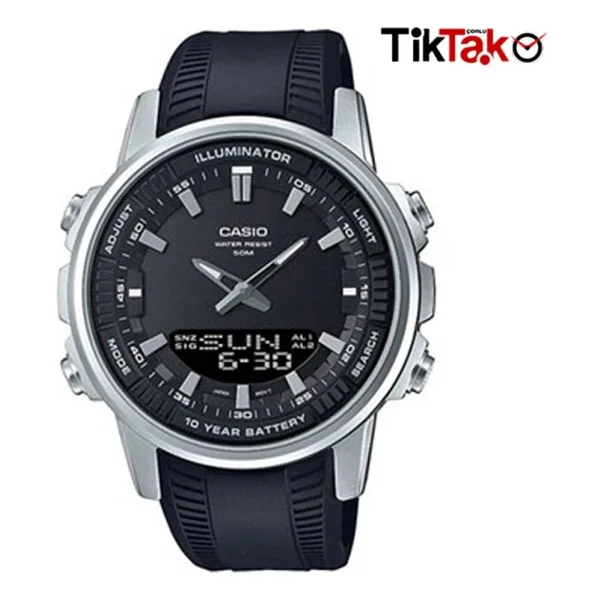 Casio Standart Amw-880-1avdf Silikon Kordon Erkek Kol Saati - Görsel 4