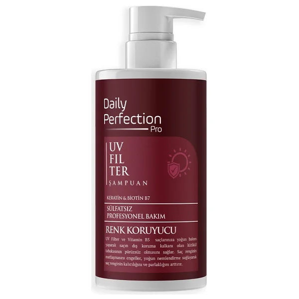 Dp Daily Perfection Pro Uv Filter Renk Koruyucu Sülfatsız Şampuan 450 Ml - Görsel 5
