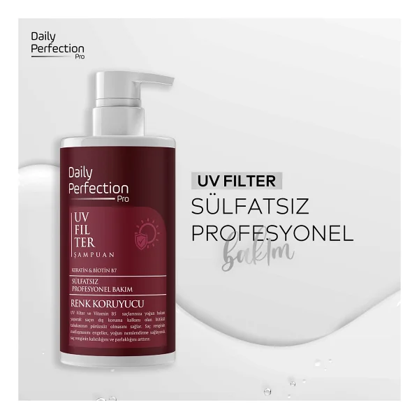 Dp Daily Perfection Pro Uv Filter Renk Koruyucu Sülfatsız Şampuan 450 Ml - Görsel 4