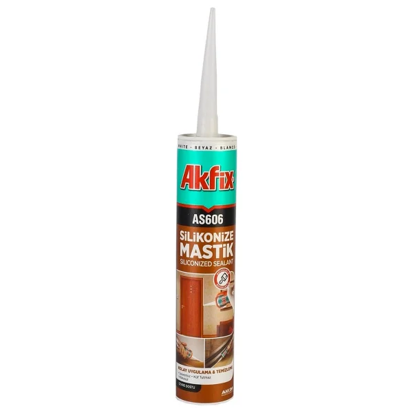 Akfix As606 500 Gr Siyah Silikonize Mastik - Görsel 3