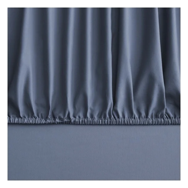 Linens Mix&Match Indigo Pamuk Saten Queen Size Lastikli Çarşaf - Görsel 3