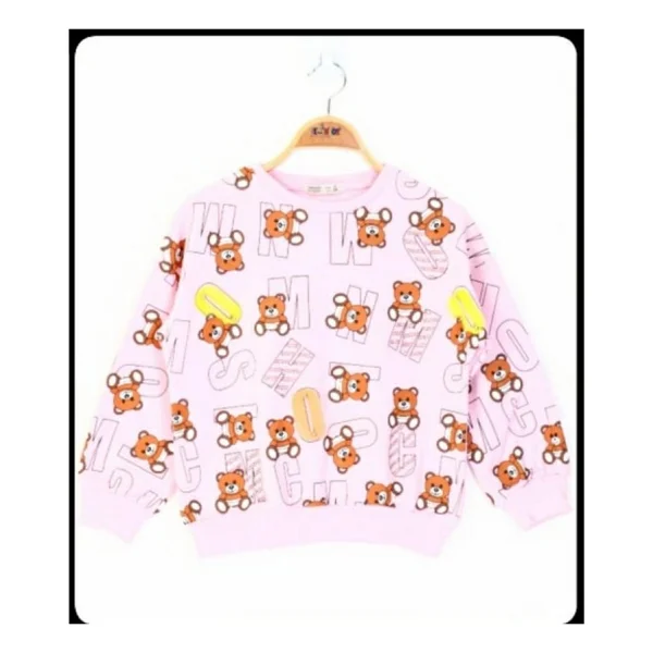 Toontoy Kız Çocuk Harf Baskılı Sweatshirt - 10 Yaş - Mint Yeşili - Görsel 5