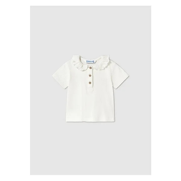 Mayoral Bebek Fırfırlı Polo Gömlek - Krem - 18 Ay