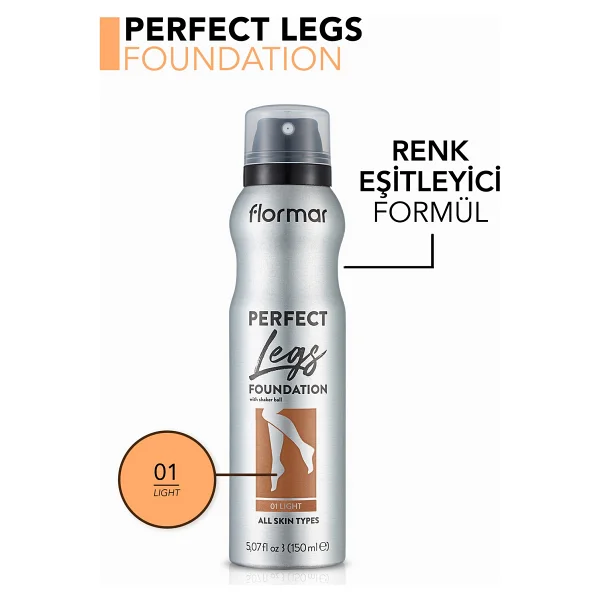 Flormar Perfect Legs 001 Light 150 Ml Bacak Fondöteni - Görsel 4