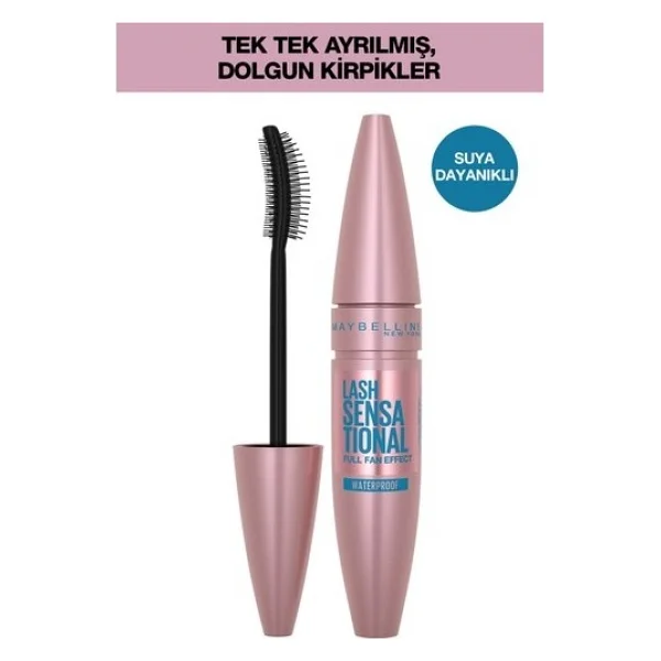 Maybelline New York Lash Sensational Yelpaze Etkili Waterproof Siyah Maskara - Görsel 9