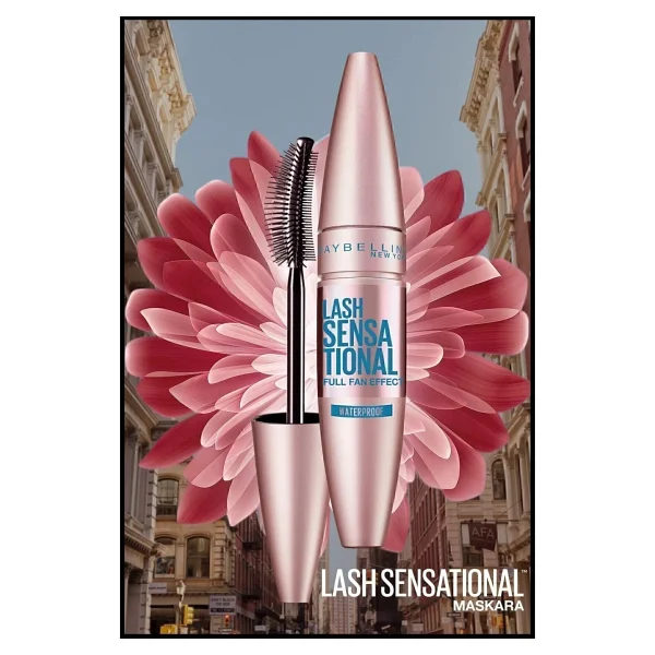 Maybelline New York Lash Sensational Yelpaze Etkili Waterproof Siyah Maskara - Görsel 5
