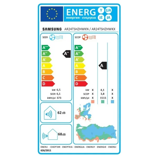 Samsung Premium Ar24tshzhwk/Sk A++ 24000 Btu Inverter Duvar Tipi Klima - Görsel 4