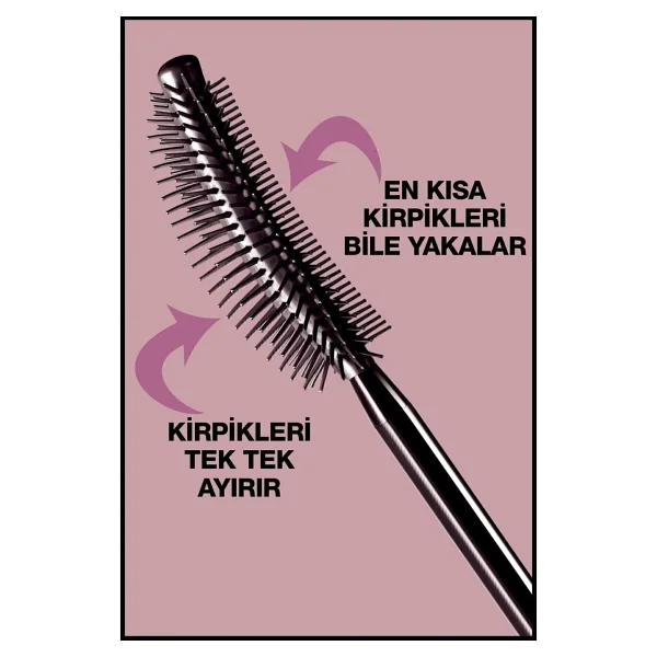 Maybelline New York Lash Sensational Yelpaze Etkili Waterproof Siyah Maskara - Görsel 3