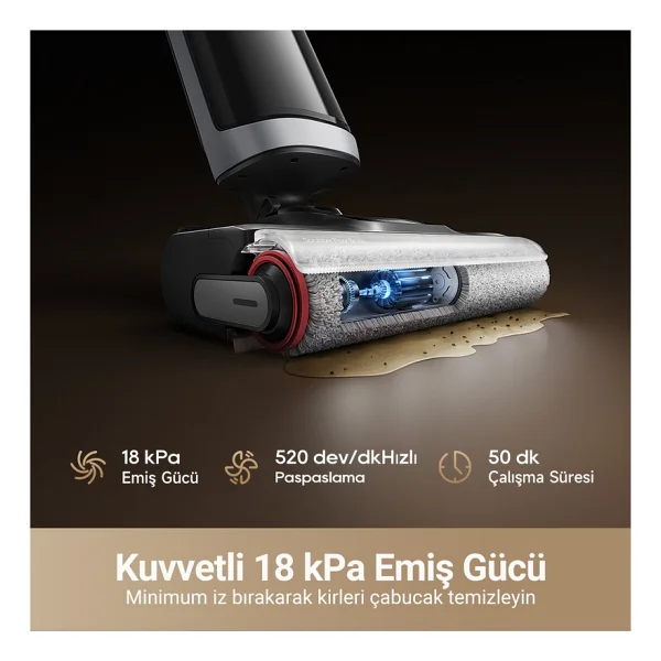 Dreame H14 Dual Akıllı Islak Kuru Şarjlı Dikey Süpürge - Görsel 4